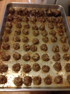 Baked meatballs