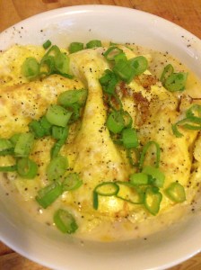 Soup omelette, ham chowder version